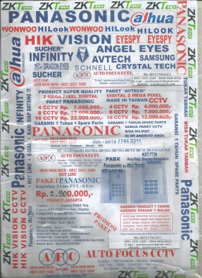 Paket Murah Cctv 2 ,4 , 8 , 16 Camera berbagai Merk