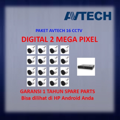 Paket Cctv 16 Channel merk Avtech